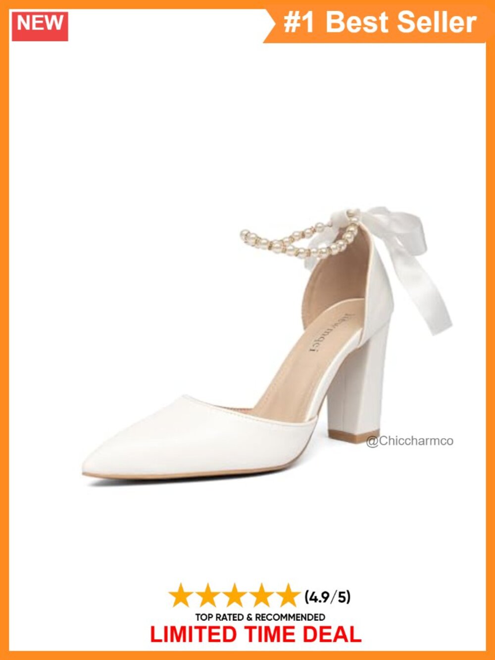Pearl Satin Pointed Toe Heeled Sandals Wedding Bridal Shoes